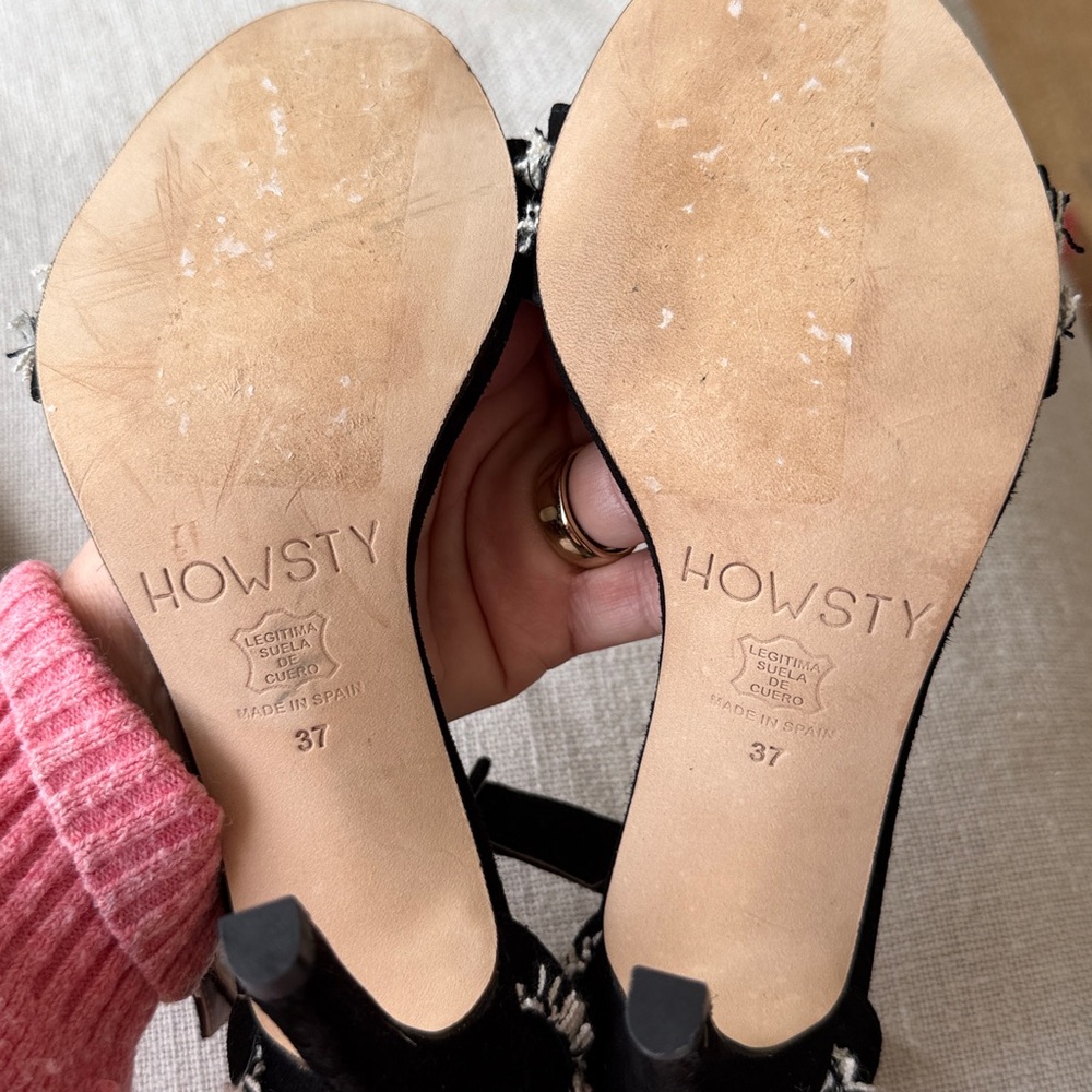 Free People Brand New Howsty Boho High Heels Sandals Ankle strap suede leather - Picture 14 of 15